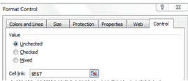 Excel Developer Tools - Checkbox Controls - Cell Link