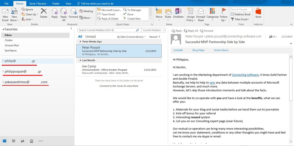 Multiple Outlook Accounts