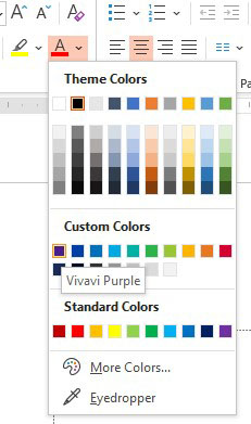 Custom Colors