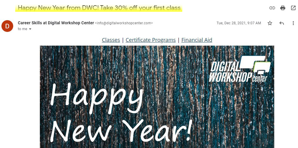 Email Subject Lines