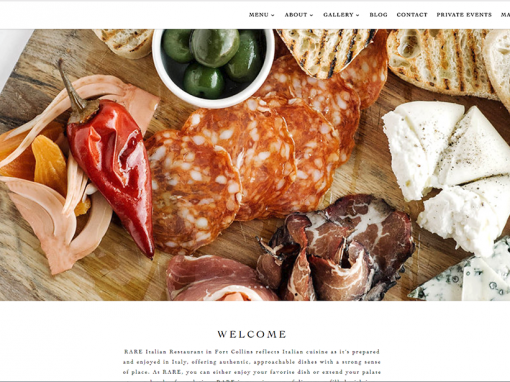 Website Design for Rare Italian